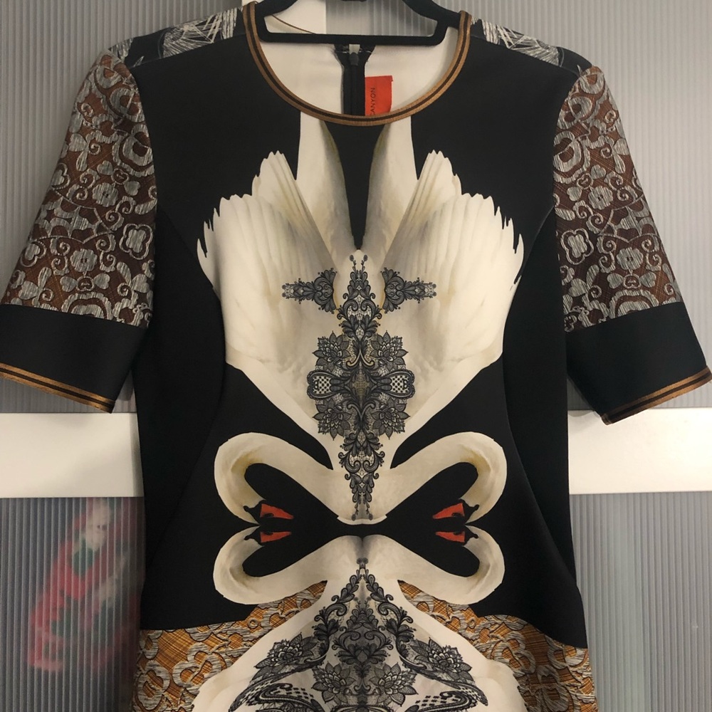 Clover Canyon swan neoprene dress